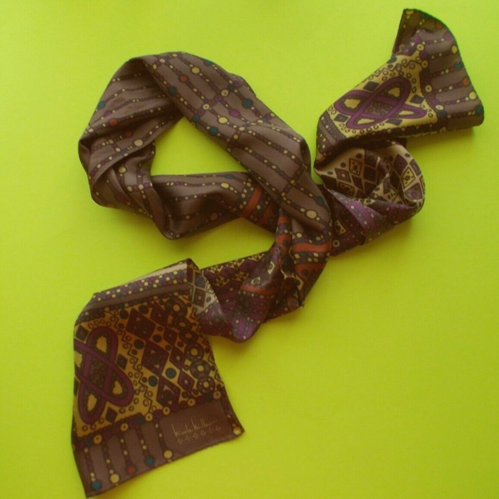 100% SILK Nicole Miller STUDIO Women's Scarf NWOT